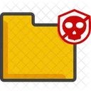 Remover escudo de pasta de caveira  Ícone