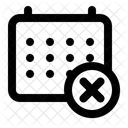 Remover Remover Calendario Cancelar Ícone