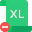 Remover Excel Excel Remover Arquivo Ícone