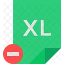 Remover Excel Excel Remover Arquivo Ícone
