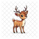 Animal Veado Natal Ícone