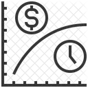 Rendement Courbe Devise Icône