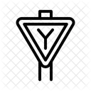 Rendimento De Trafego Sinal Triangular Desacelerar Ícone
