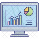 Rendimiento Empresarial Panel De Control Visualizacion De Datos Icono