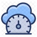 Rendimiento De La Nube Velocidad De La Nube Computacion En La Nube Icon