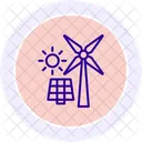 Renewable Energy Line Icon Icon