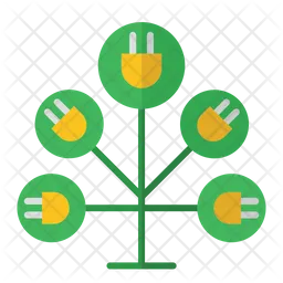 Renewable Energy Tree  Icon
