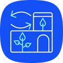 Vert Renouvellement Urbain Bleu Icone Icon