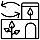 Icone De Linha De Renovacao Urbana Verde Ícone