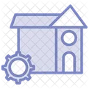 Renovation De Maison Duotone Line Icon Icône