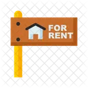 Rent Property On Rent Property Sign Board Icon