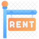 Rent Signboard Rent Sign Icon