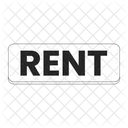 Rent banner rectangular  Icon