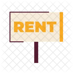 Rent house signboard real estate  Icon