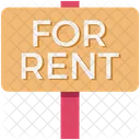 Rent Signboard For Rent Real Estate Icon