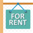 Rent Signboard For Rent Real Estate Icon
