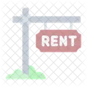 Rent Signboard For Rent Real Estate Icon