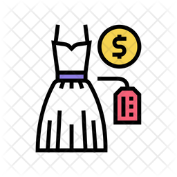 Download Free Rental Wedding Dress Icon Of Colored Outline Style Available In Svg Png Eps Ai Icon Fonts