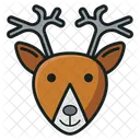 Rentierkopf Tierkopf Hirschkopf Symbol