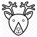 Rentierkopf Tierkopf Hirschkopf Symbol