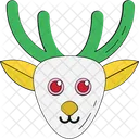 Rentierkopf Tierkopf Hirschkopf Symbol