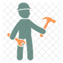Repair Construction Worker Icon