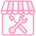 Repair Shop Duotone Line Icon Icon