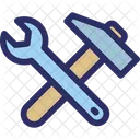 Repair Tool Wrench Hammer Icon