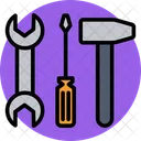 Repairing Tools Hammer Screwdriver Icon