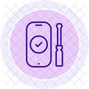 Icono De Linea De Reparacion Movil Icono