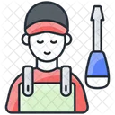 Reparador Trabajador Hombre Icono
