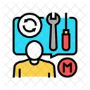 Handwerker Meister Sprechen Icon