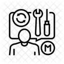 Handwerker Meister Sprechen Icon