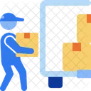 Repartidor preparándose  Icono