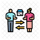 Mujer Hombre Compartiendo Icono
