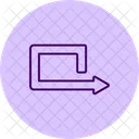 Repeat Arrow Pentaglow Icon
