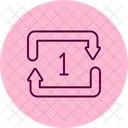 Repeat Once Pentaglow Icon
