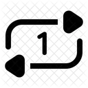 Repeat once  Icon