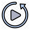 Replay Video Phone Video Player Icon