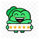 Repollo Con Cinco Estrellas Lindo Repollo Lindo Icono