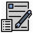 Paperwork Document Writing Icon