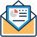 Pie Report Envelope Icon