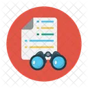 Binocular File Document Icon