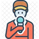 Reportero Periodista Presentador Icono