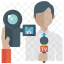 Reporter De Midia Reporter De Imprensa Jornalista Ícone