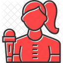 Repórter feminina  Ícone
