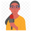 Reporter Jornalista Mike Ícone