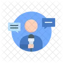Reporter Estudio Leitor De Noticias Ícone