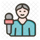Noticiario Jornalista Reporter De Noticias Ícone