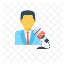 Noticias Reporter Jornalista Ícone